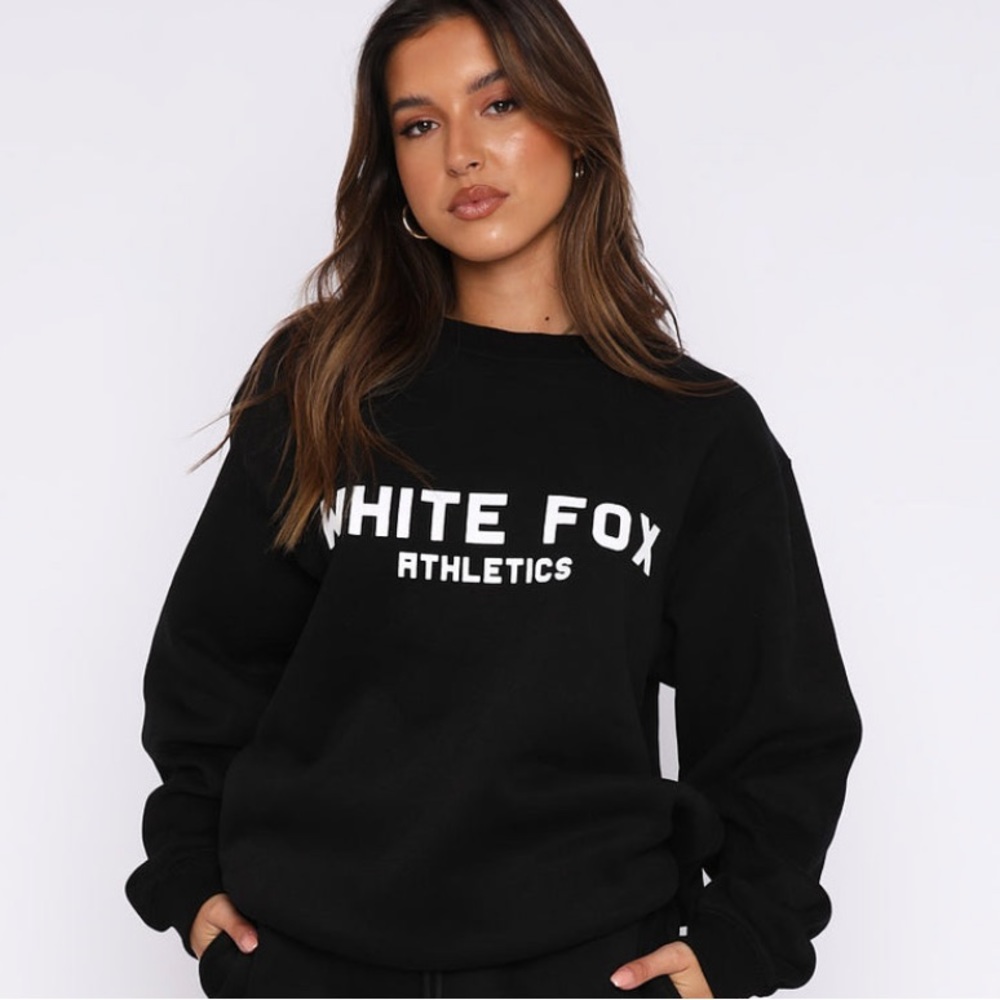 the next level white fox crewneck